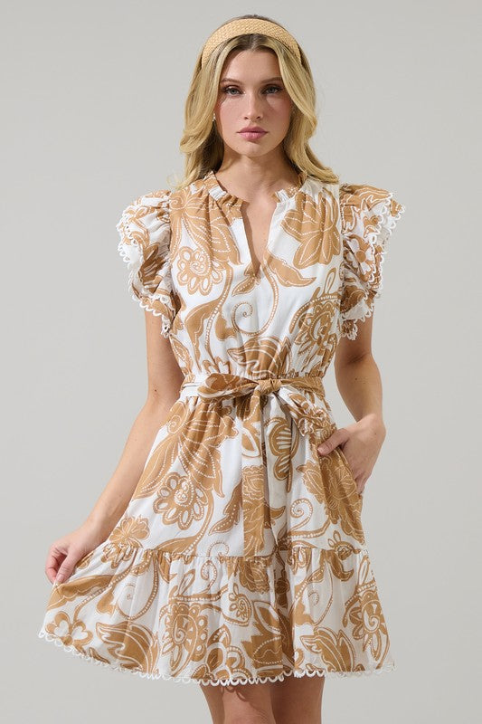 Nadya Floral Erin’s Ruffle Mini Dress — Feminine Florals & Effortless Fit