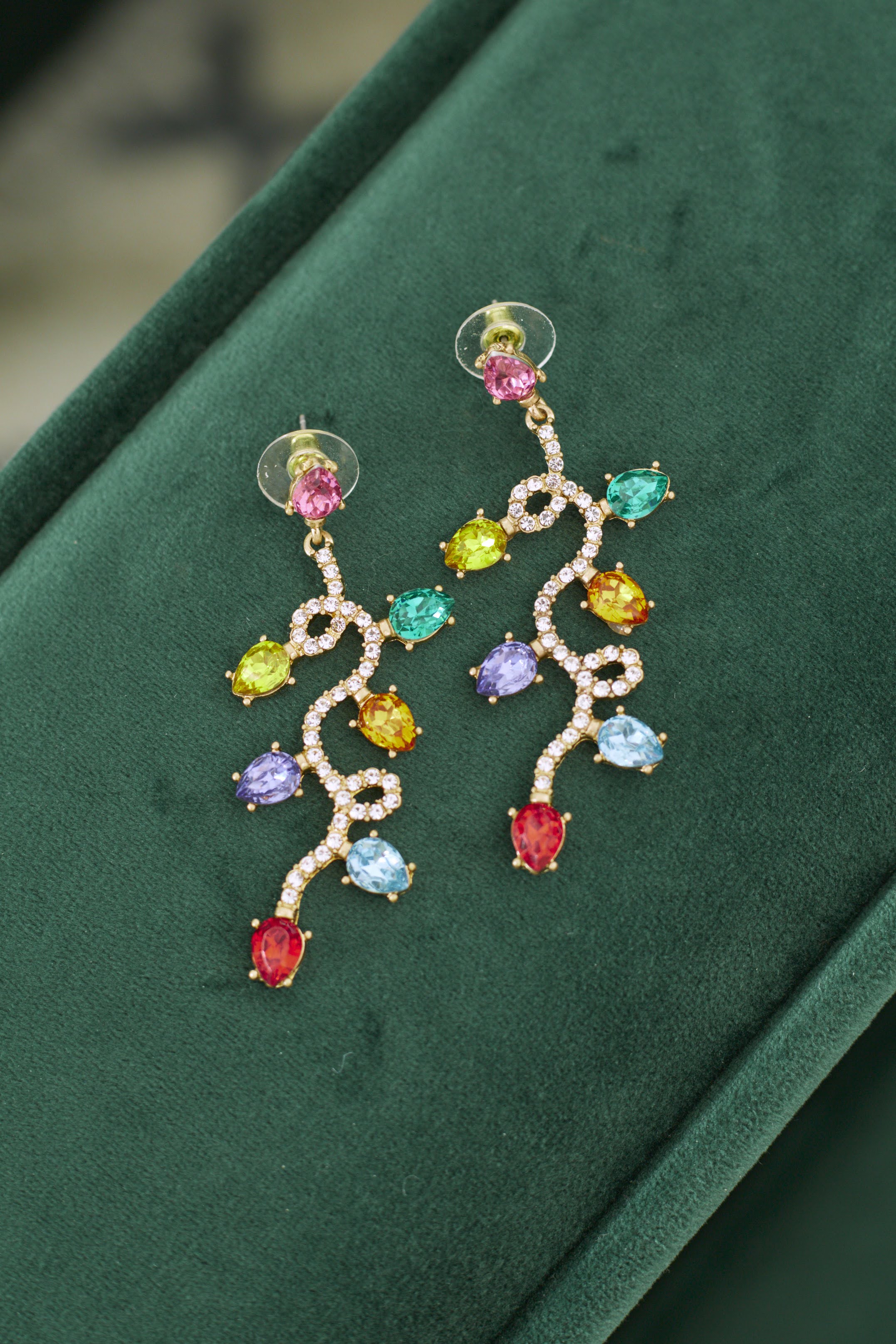 Shine Bright Christmas Lights Earrings Wight Elephant Boutique