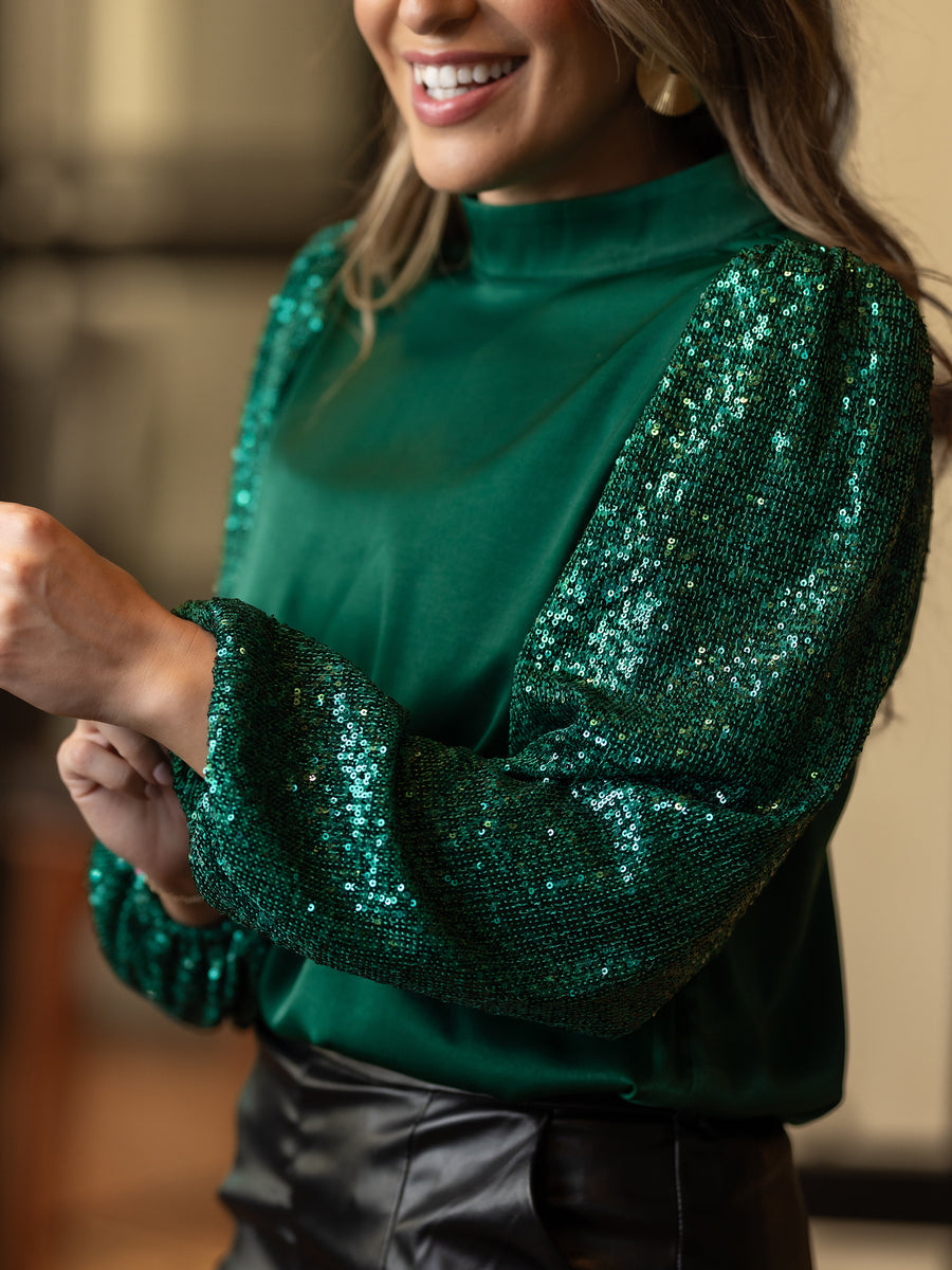 Haut à Paillettes Vert Lane Bryant Venezia - Taille 18 Plus, Occasion Bon état